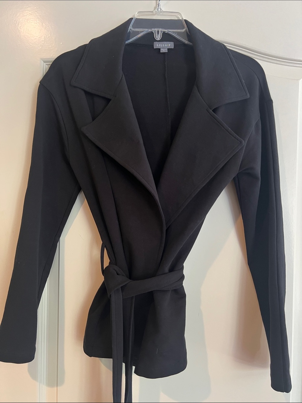 Lilla P Black Tie-Waist Blazer Jacket